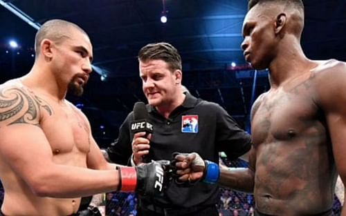 Israel Adesanya (left) and Robert Whittaker (right)