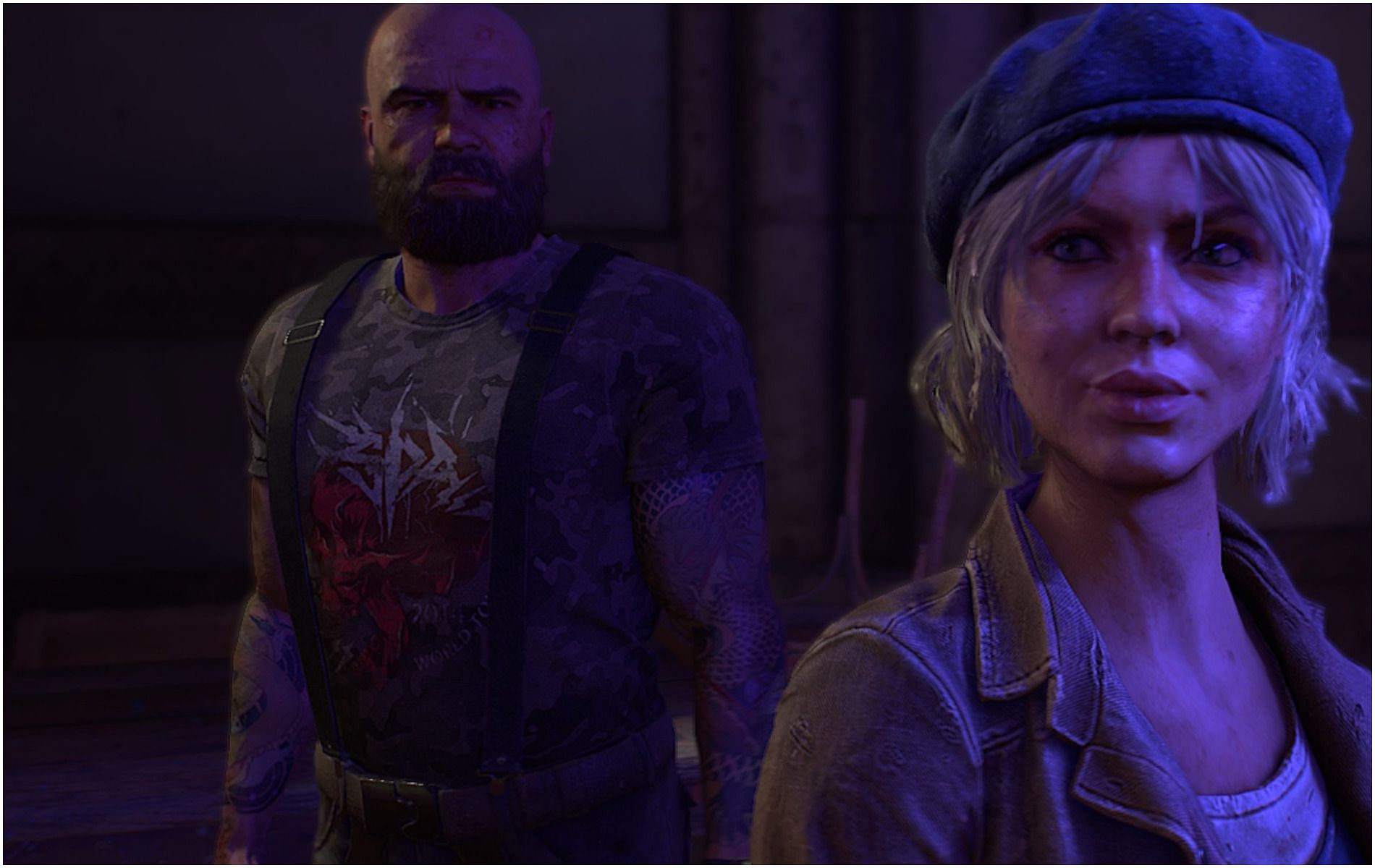 The Bazaar&#039;s Sophie and her bodyguard Hermann (Screenshot from Dying Light 2)