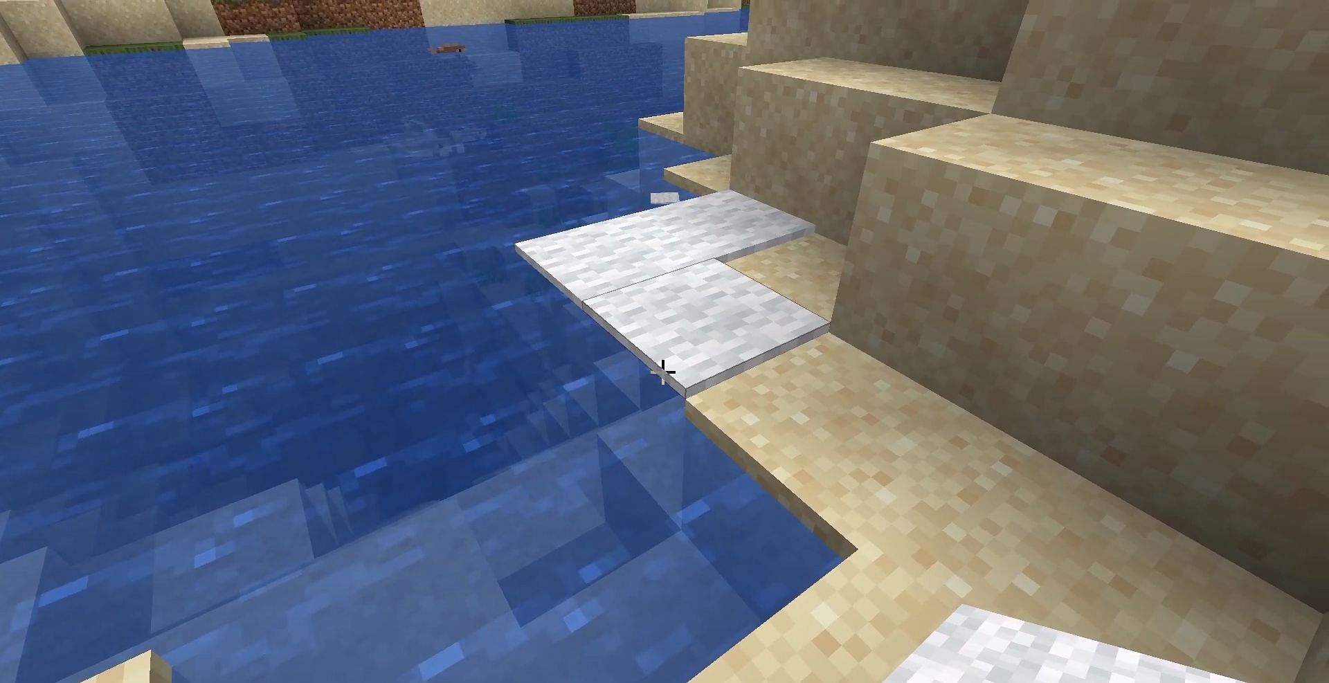 They can be placed on water as well (Image via RajCraft/YouTube)