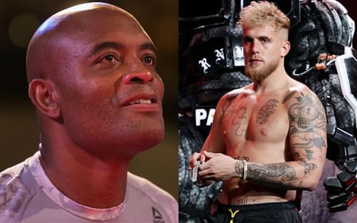 Anderson Silva (left); Jake Paul (right)