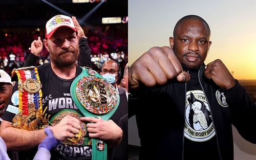 Tyson Fury (left); Dillian Whyte (right)