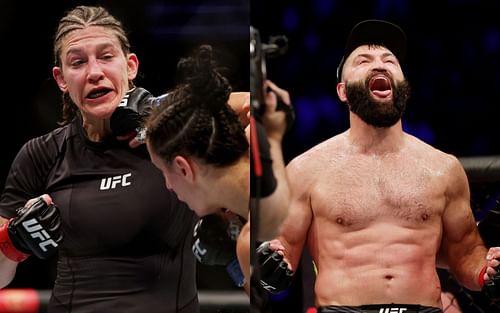 Roxanne Modafferi (left) and Andrei Arlovski (right) at UFC 271 inside Houston's Toyota Center