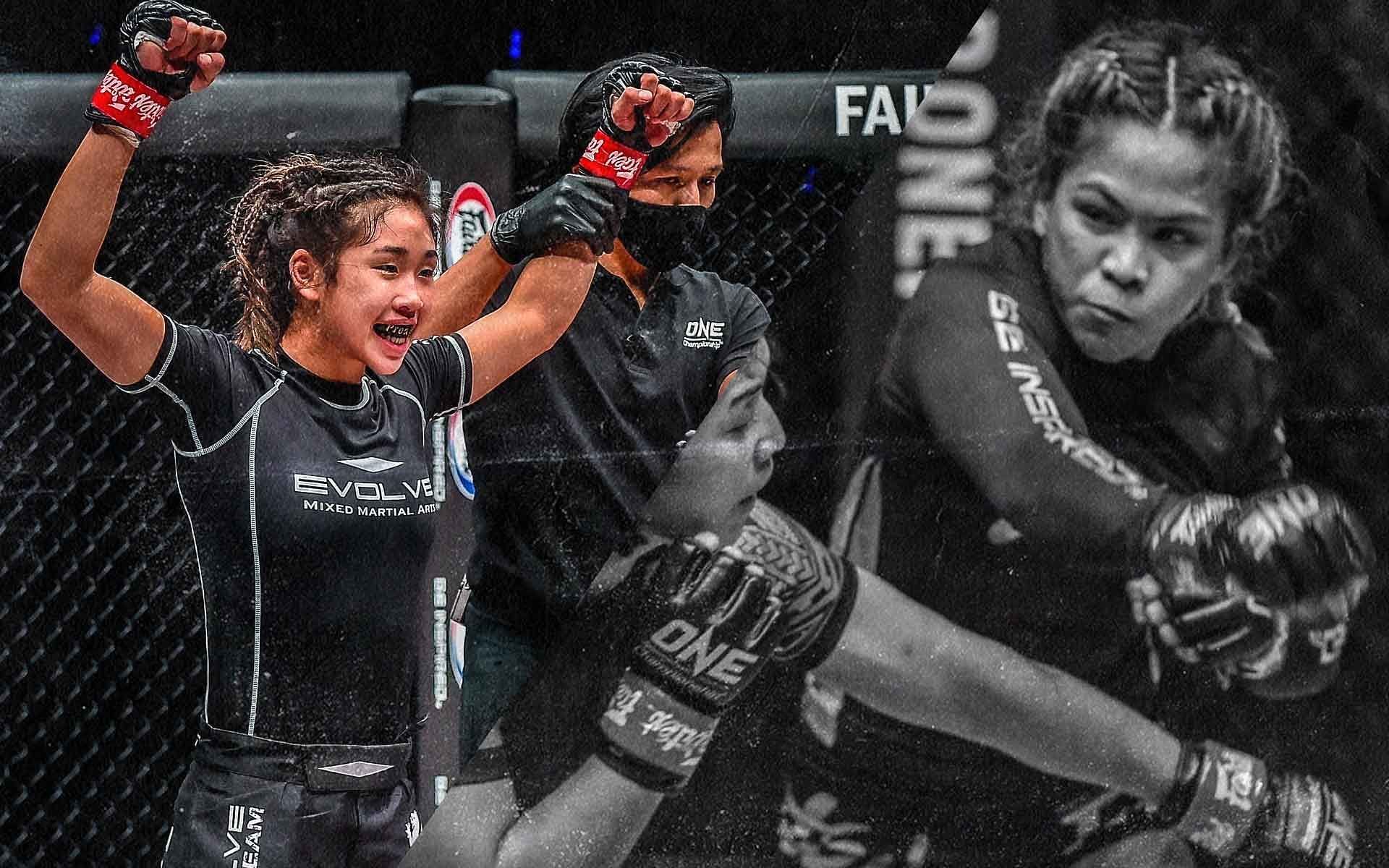 Victoria Lee (left), Denice Zamboanga (right) [Photo: ONE Championship]