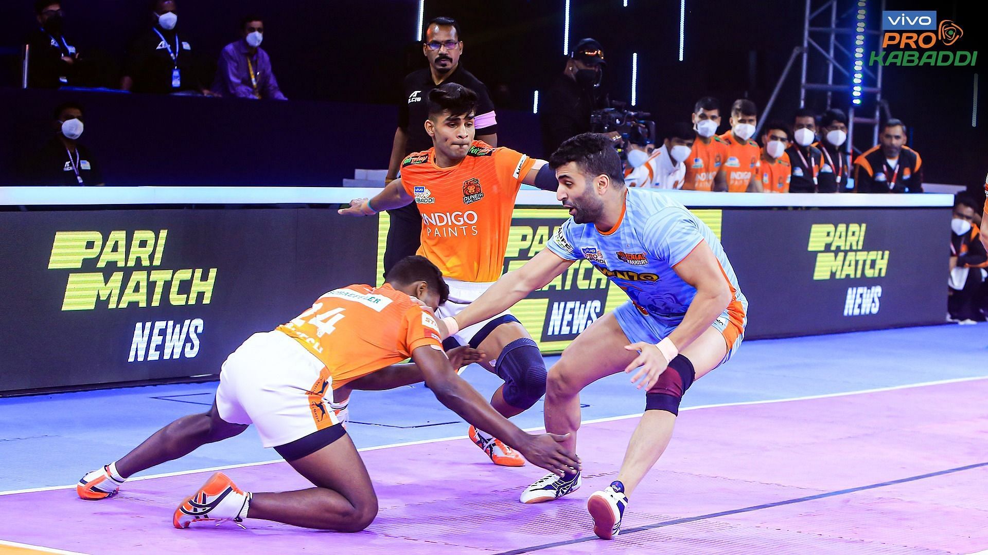 Puneri Paltan lost to the Bengal Warriors yesterday (Image Courtesy: Pro Kabaddi/Facebook)