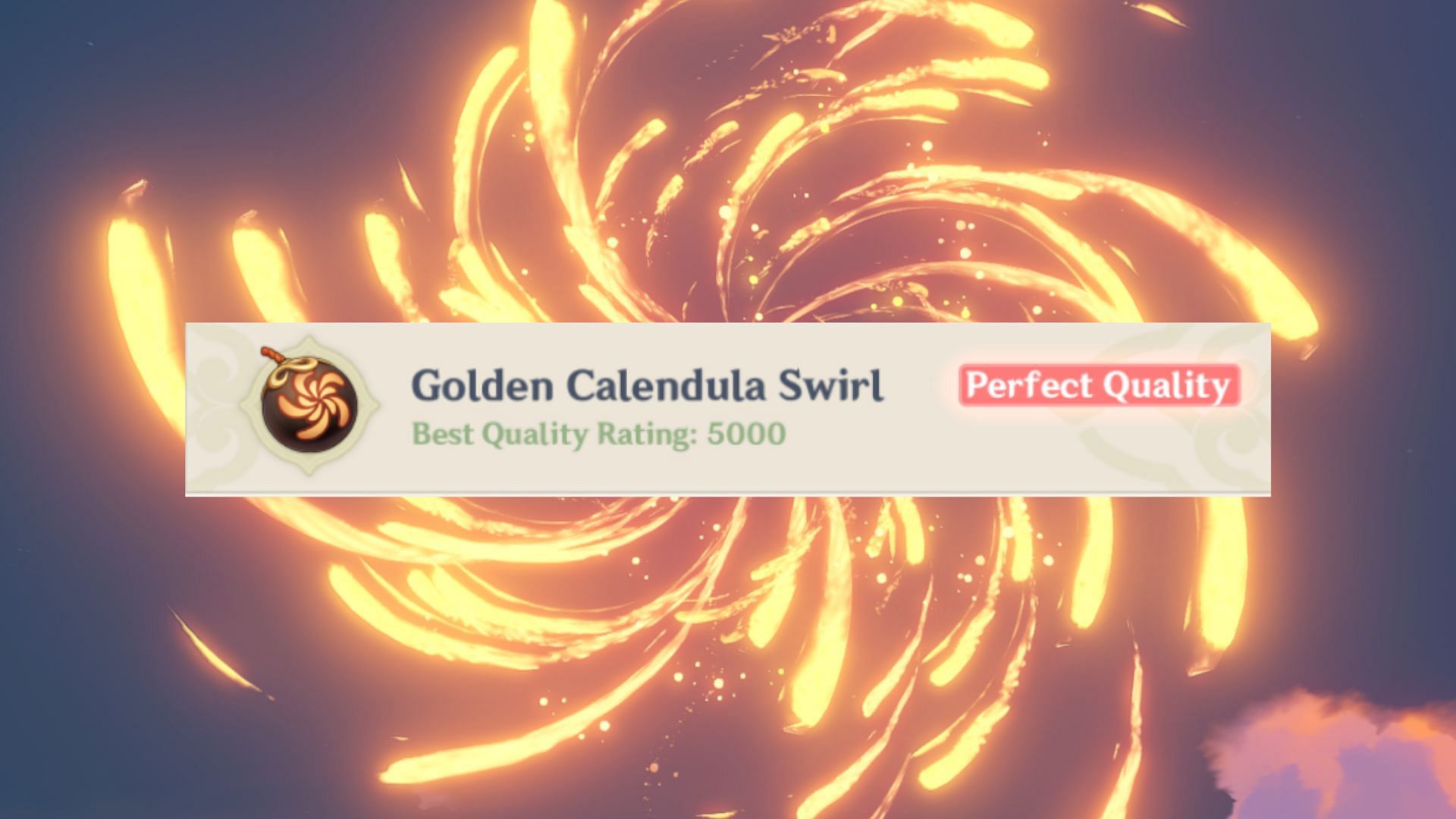 Getting above 4500 points on Golden Calendula Swirl is easy (Image via miHoYo)