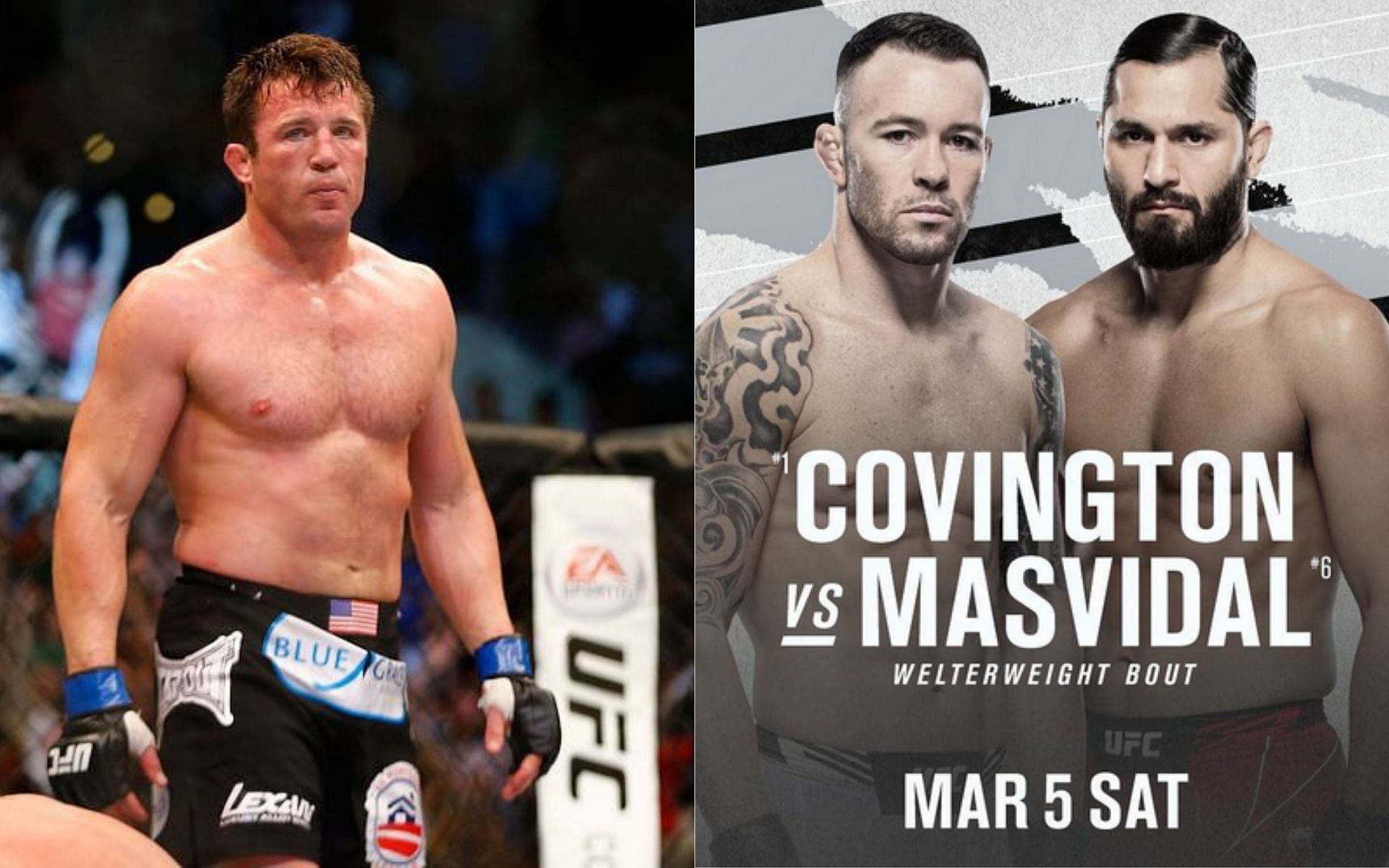 Chael Sonnen (left) and Colby Covington vs Jorge Masvidal (right) [image credits: @colbycovmma on Instagram]