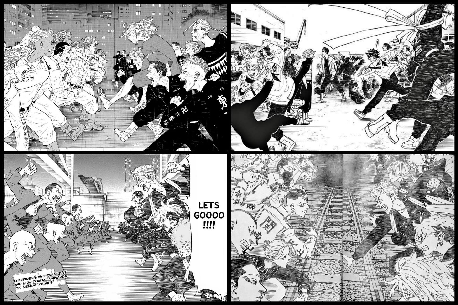 All of Toman&#039;s notable confrontations so far (Image via Kodansha)