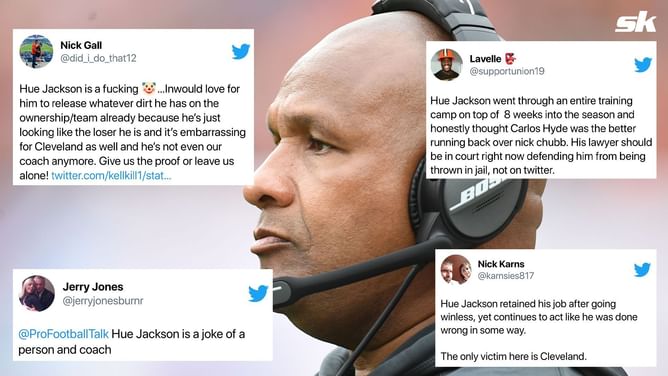 "Joke of a person and coach" - Fans call out former Browns HC Hue Jackson for fabricating lies regarding Browns tanking