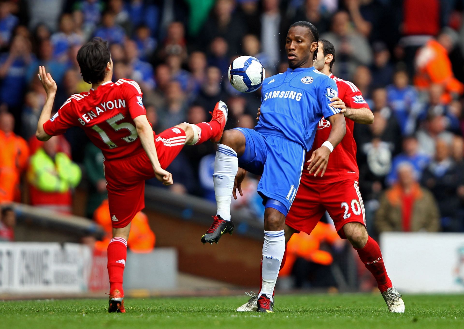 Didier Drogba in action for Chelsea in the FA Cup