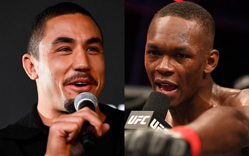 Robert Whittaker (left); Israel Adesanya (right)