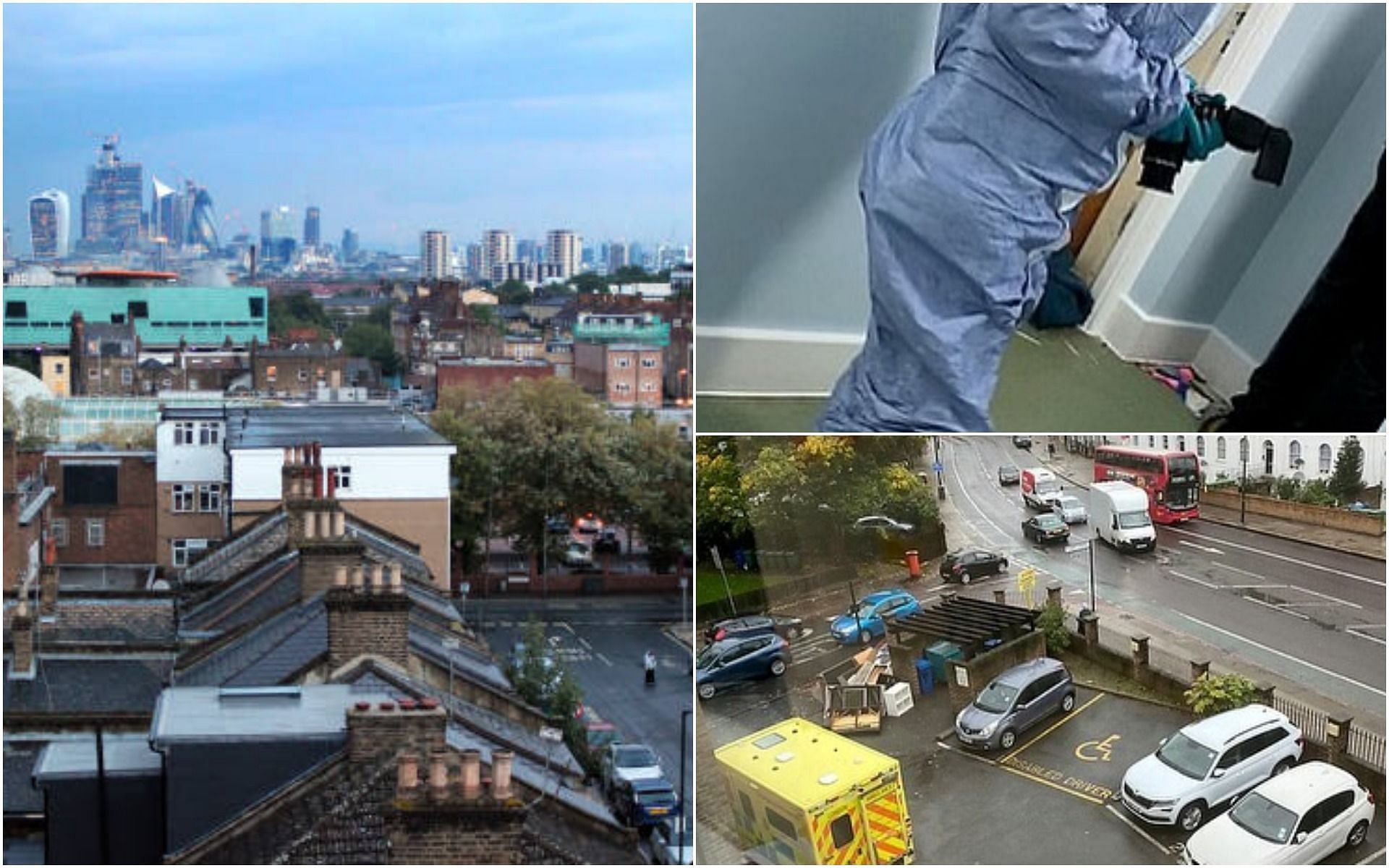 The deceased body of a woman found in her Peckham apartment (Image via Patrick Donovan/Getty and East dulwich Forum/Facebook)