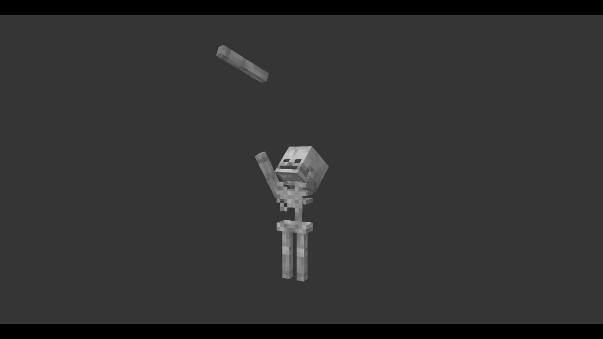 Minecraft Redditor creates funny skeleton idle animation