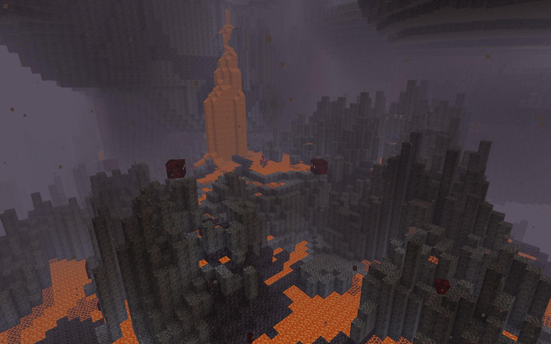 Minecraft mobs in Basalt Deltas( Image via Mojang)