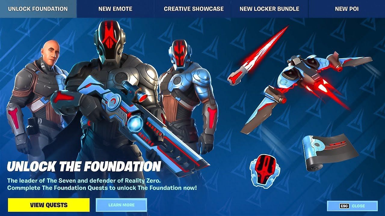 The Foundation quests are live (Image via Epic Games)