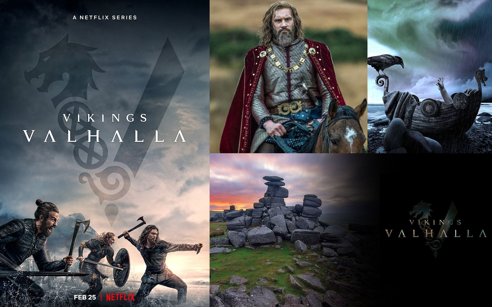 Vikings: Valhalla (Images via Instagram: netflixvalhalla, historyvikings, vikings_oficial &amp; nicolasalexanderotto)