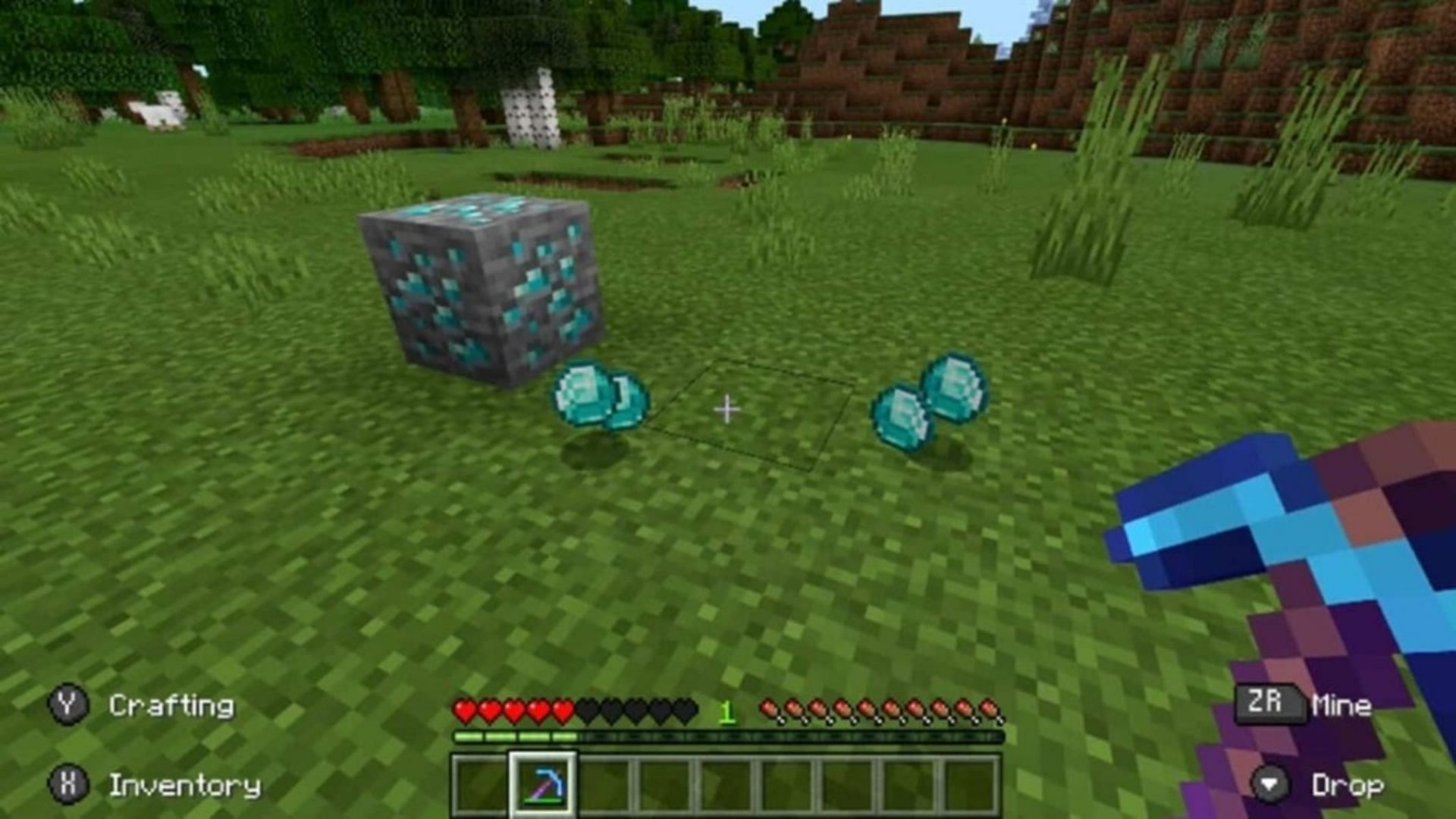 Fortune increases the chance for certain materials to drop, leading to larger returns (Image via Mojang)