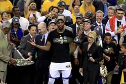 Listing the only 3 players to record at least 35 points, 15 rebounds, 5 assists on the road in an NBA playoff series clincher