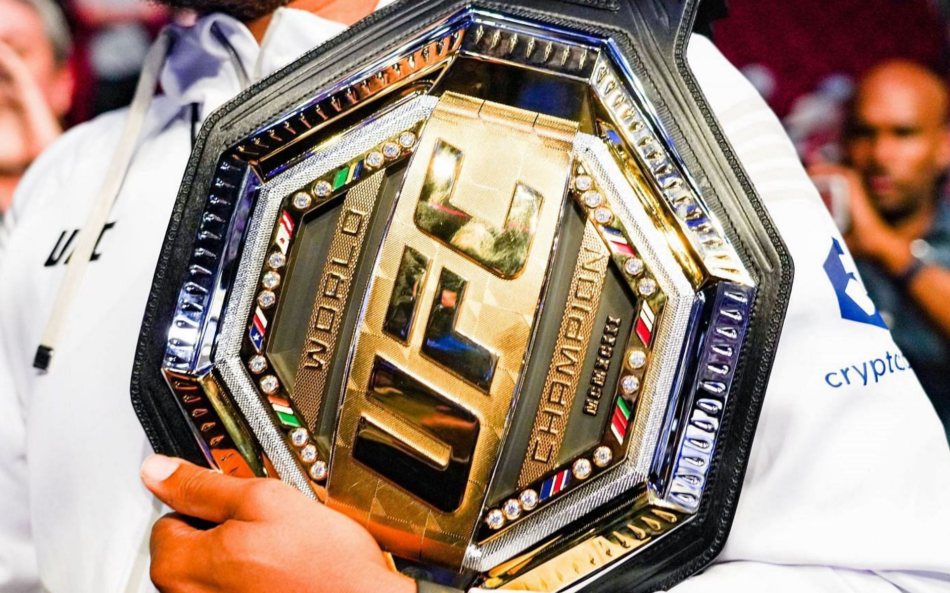 The official UFC world champion belt