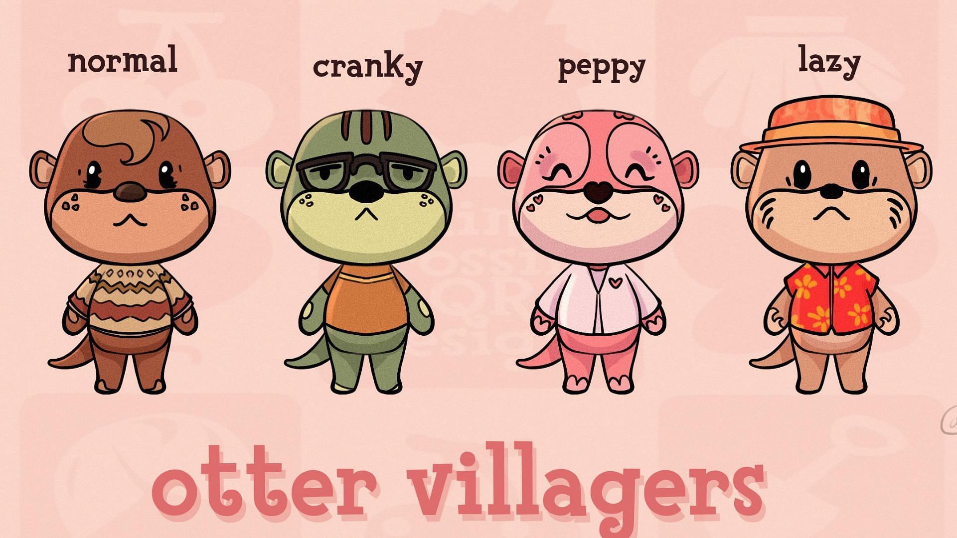 This Animal Crossing Redditor&#039;s idea of otter villagers is getting a lot of love (Image via u/iam_pinecone/Reddit)