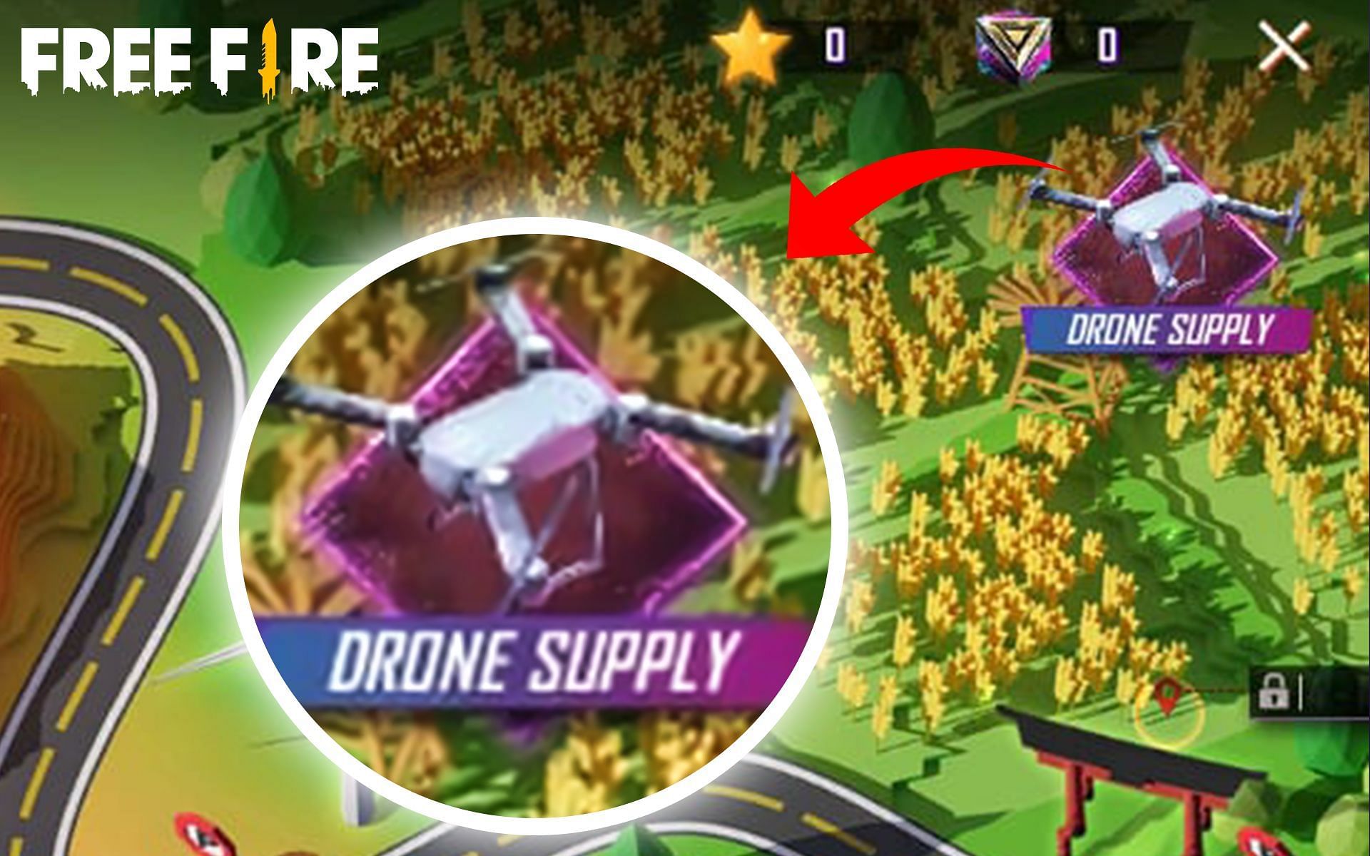 يوجد شعار Drone Supply في الزاوية اليمنى العليا (الصورة من Sportskeeda)