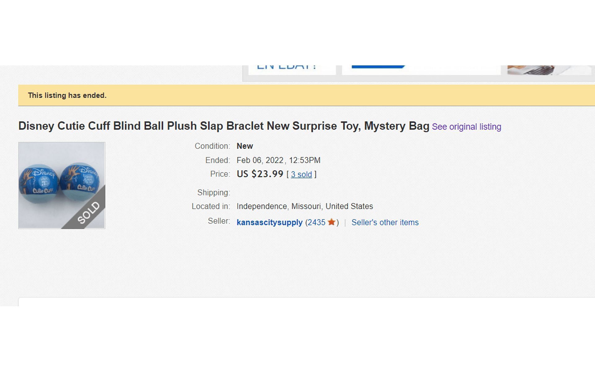 Cutie Cuffs listed on eBay (Image via eBay)