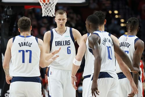 Kristaps Porzingis (6) is not a Maverick anymore,