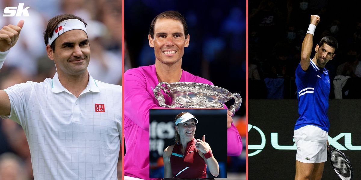 Roger Federer, Rafael Nadal, Paula Badosa and Novak Djokovic
