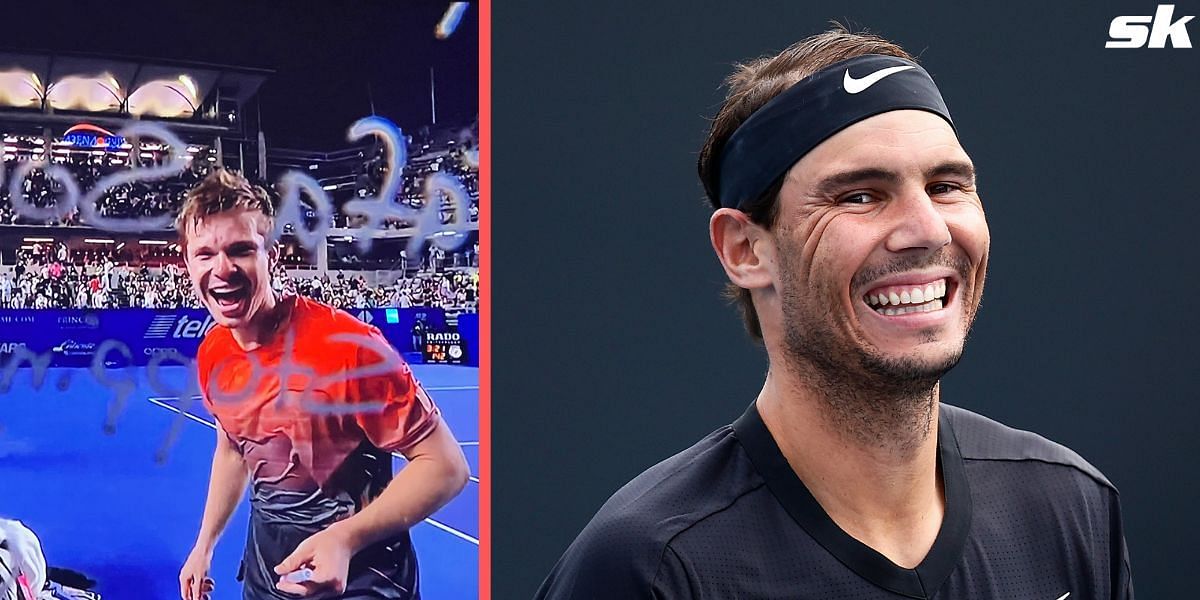 Stefan Kozlov wrote a message for Rafael Nadal after his win in the Mexican Open.