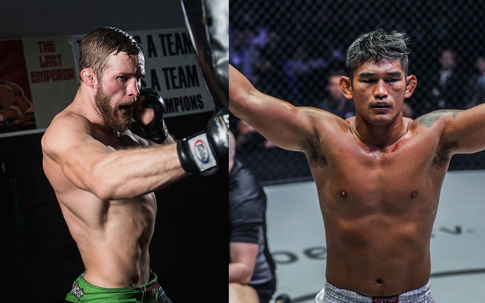 Vitaly Bigdash (Left) says he&#039;s trained to improve while Aung La N Sang (Right) fought in the Circle. | [Photos: ONE Championship]