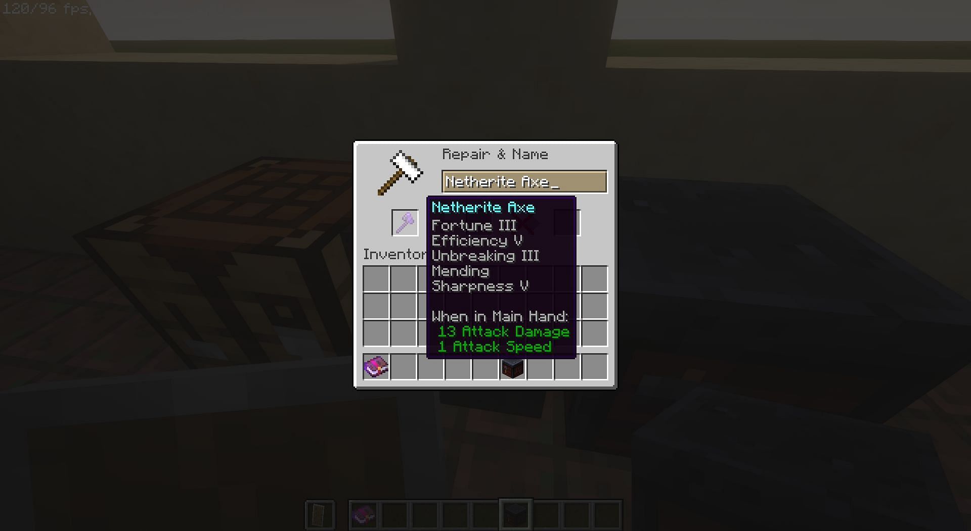How to enchant axes in Minecraft