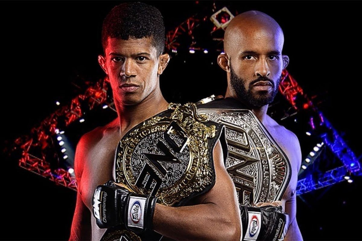 Adriano Moraes (left) and Demetrious Johnson (right). [Photo: ONE Championship]