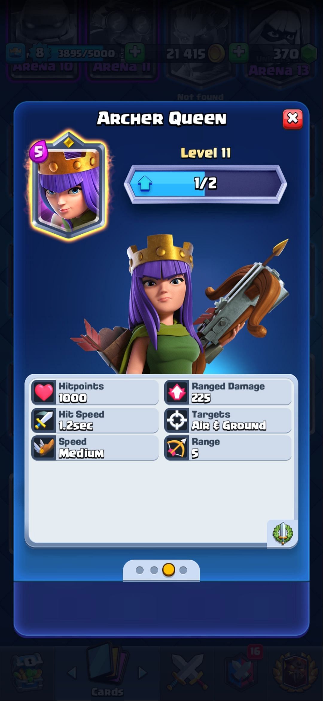 The Archer Queen card in Clash Royale (Image via Sportskeeda)