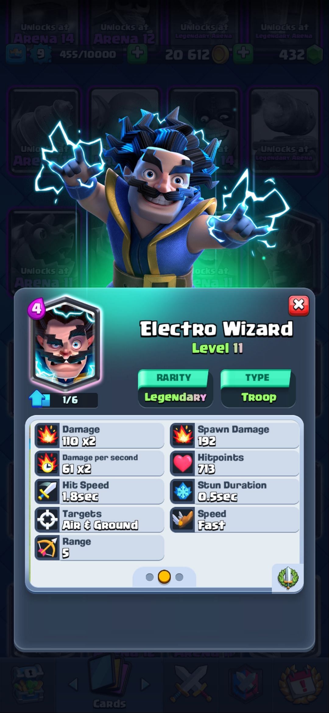 The Electro Wizard in Clash Royale (Image via Sportskeeda)