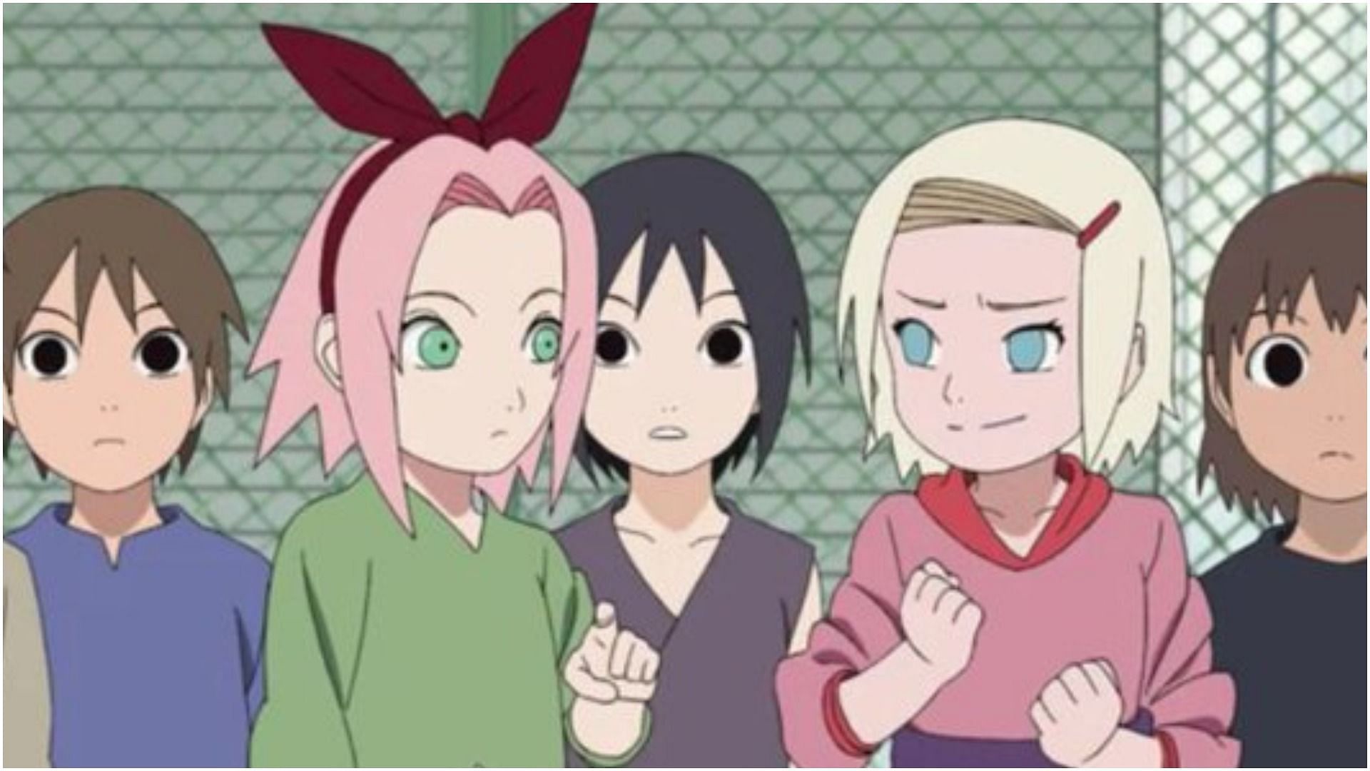 Sakura argued with Ino about Sasuke during her childhood (Image via Naruto)