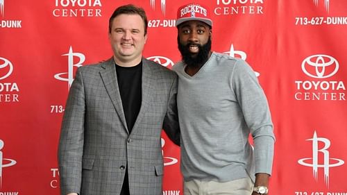 Daryl Morey and James Harden. (Photo: Courtesy of CBS Sports)