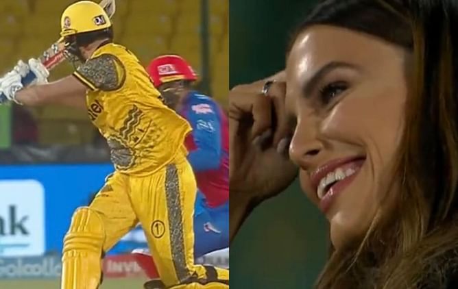 [Watch]: Peshawar Zalmi's Ben Cutting survives after keeper knocks off the bails with his gloves; wife Erin Holland's reaction goes viral