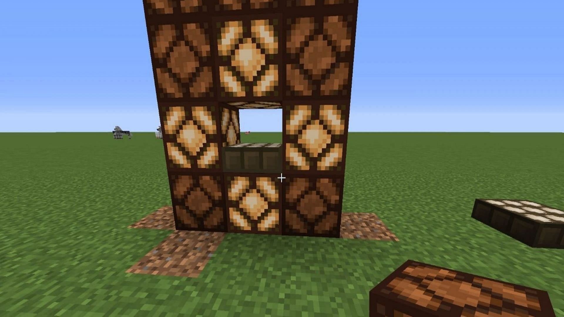 A daylight detector activating redstone lamps (Image via Studioccgames)
