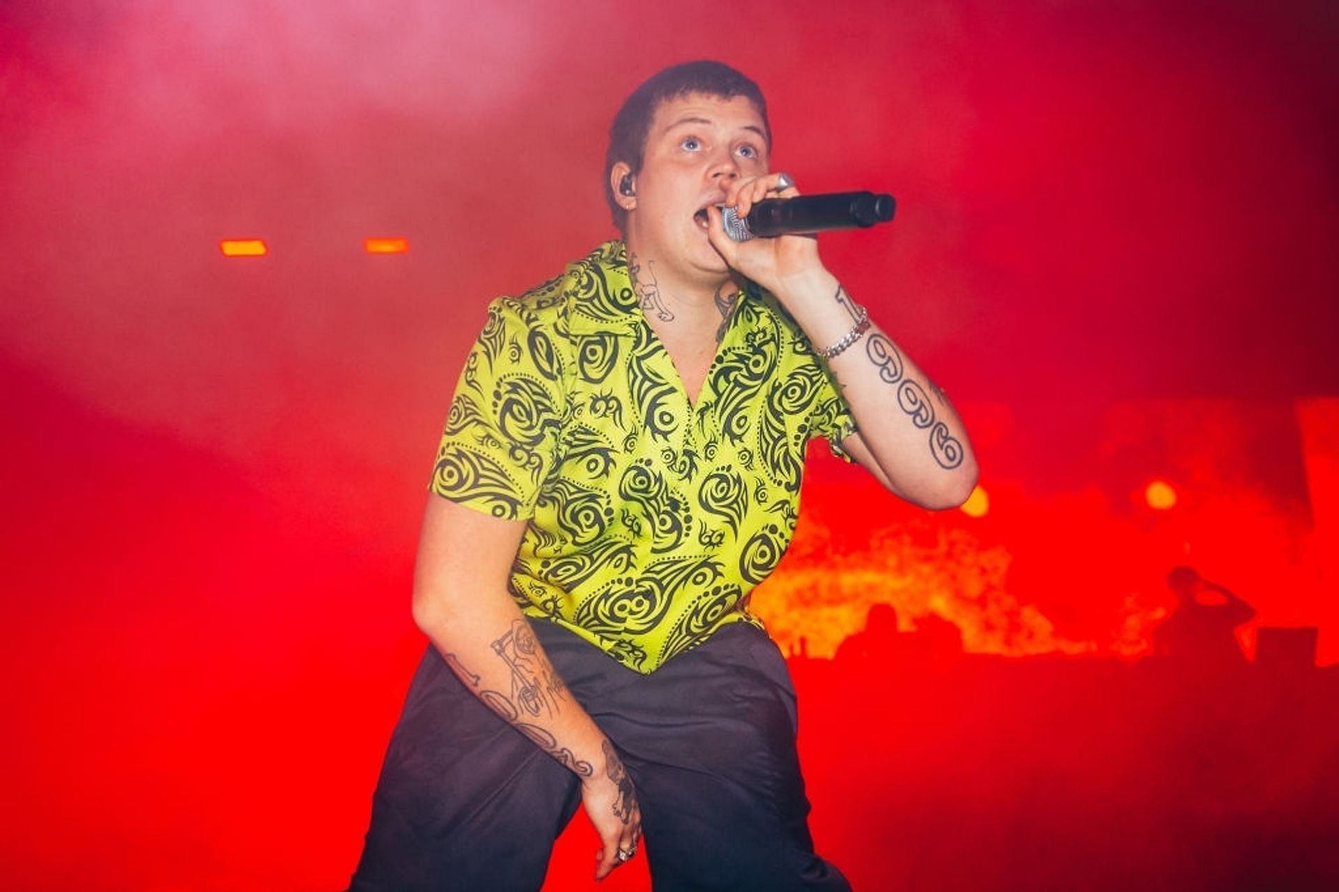 Yung Lean was seen at Donda 2&#039;s listening party (Image via Joseph Okpako/Getty Images)