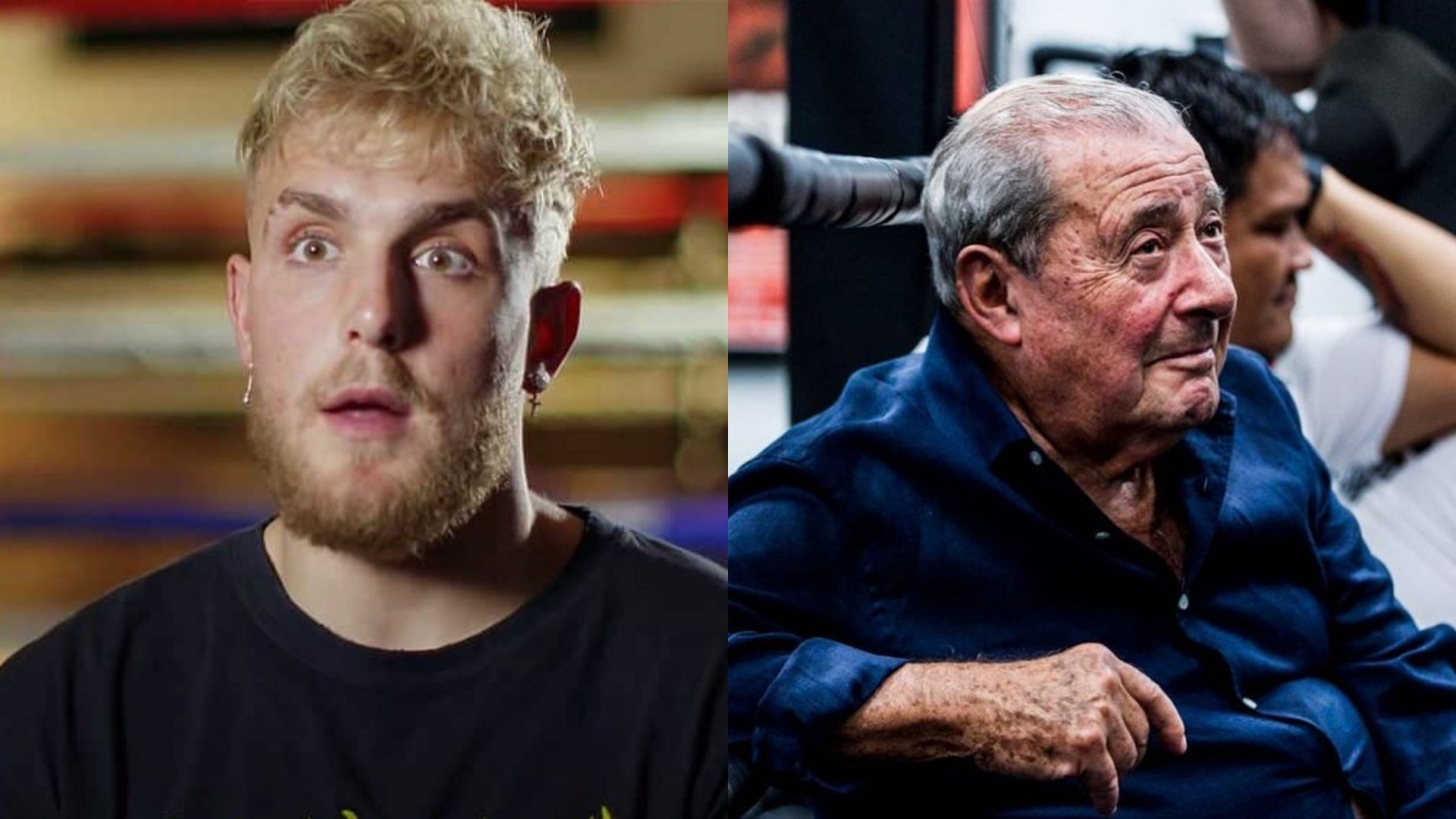 Jake Paul (left) and Bob Arum (right)