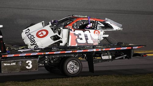 Myatt Snider's car#31's remains (Photo from Twitter/@tickets4dc)