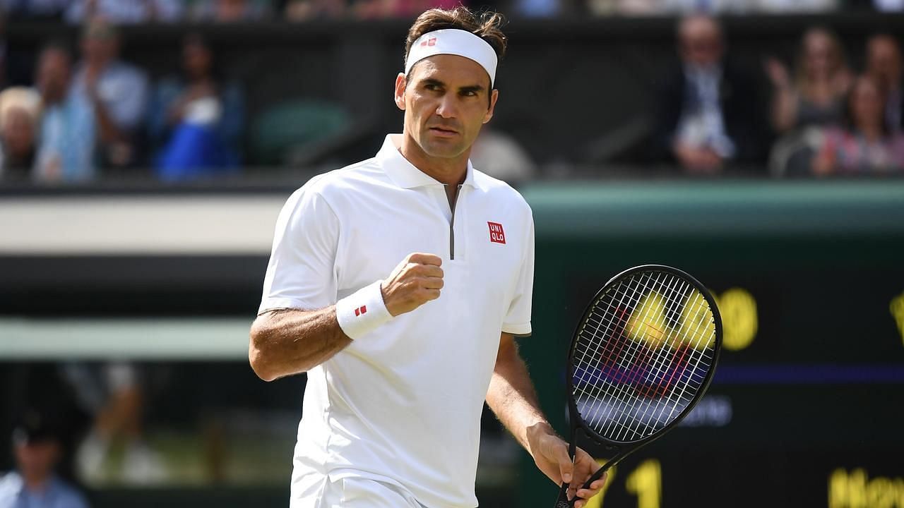 The Swiss maestro at Wimbledon in 2021