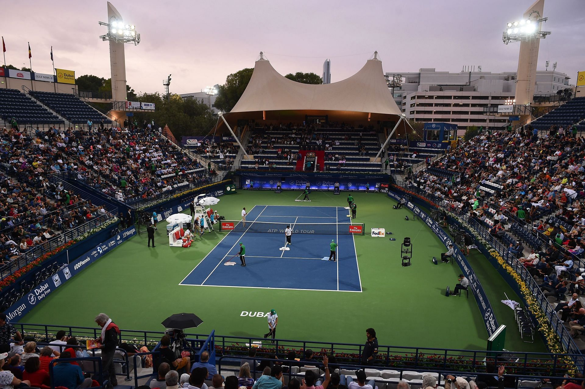 The Dubai Tennis Stadium - Center Court at the Aviation Club Tennis Center