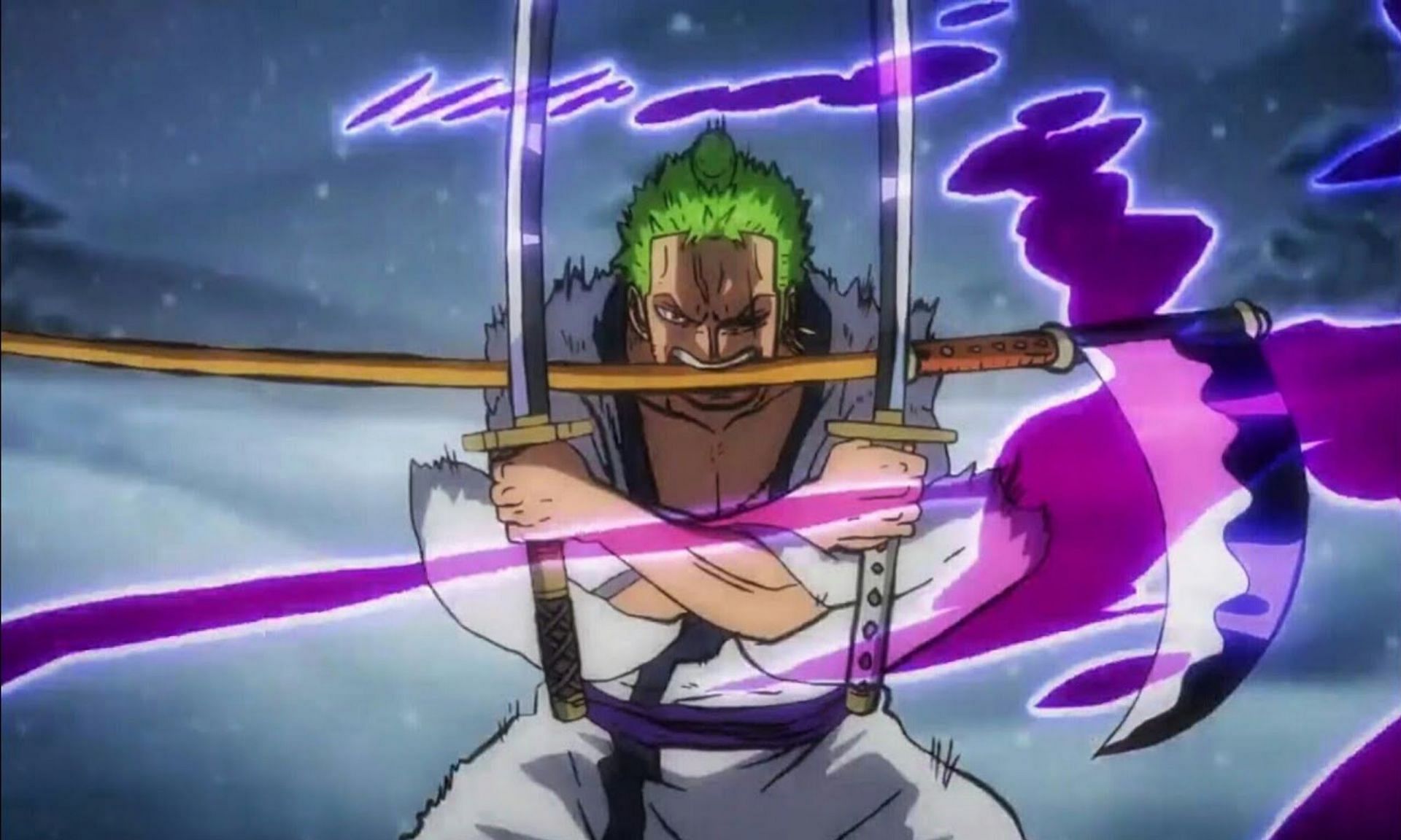 Zoro&#039;s determination cannot be cut by any steel blade (Image via Toei Animation)