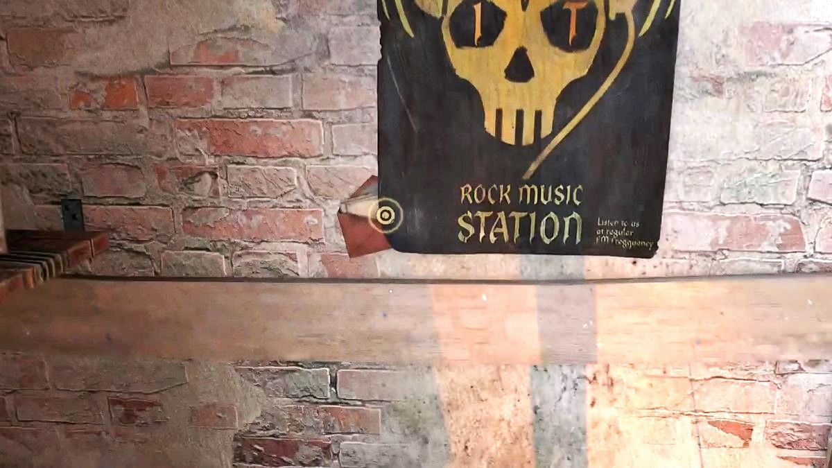 The code is behind an out of place poster in the Church Tower (Image via Techland)