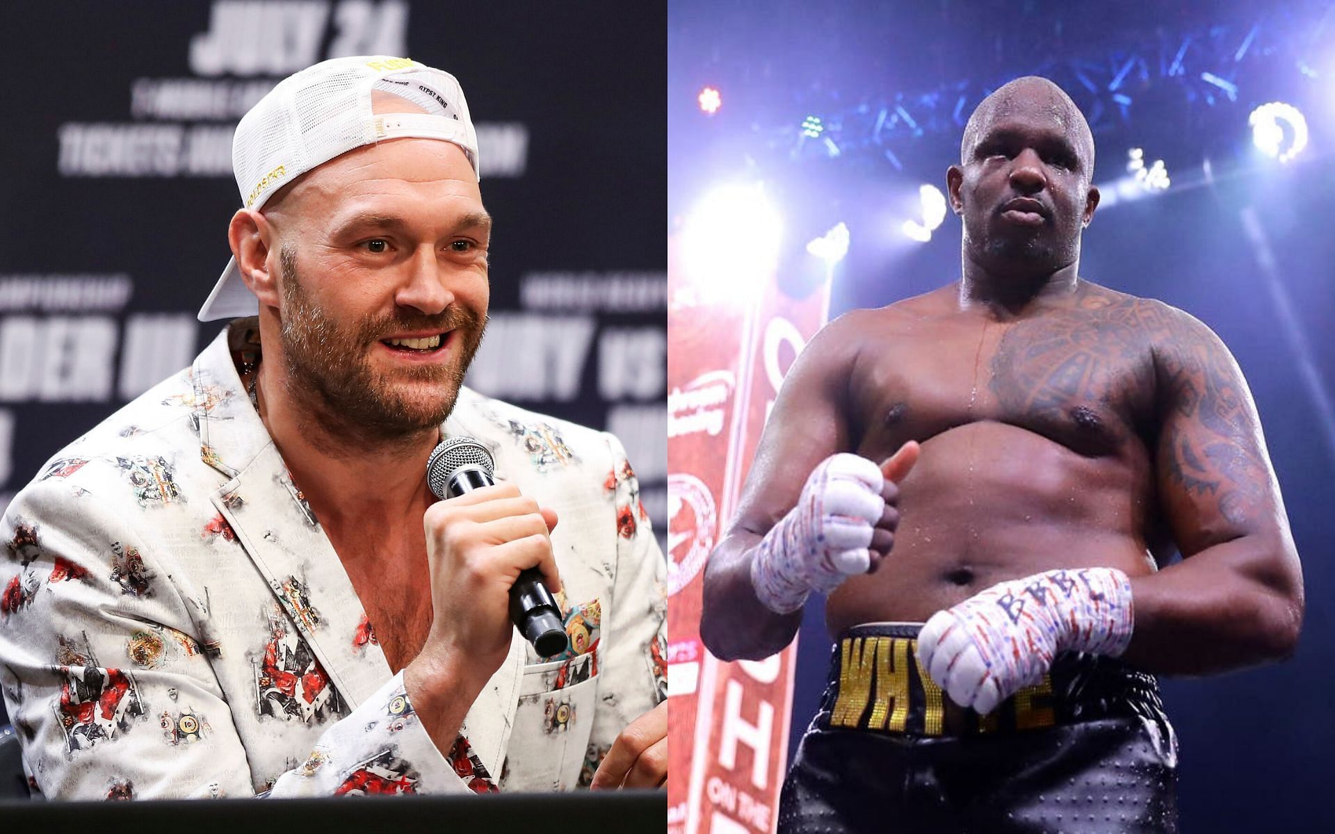 Tyson Fury (left) and Dillian Whyte (right)