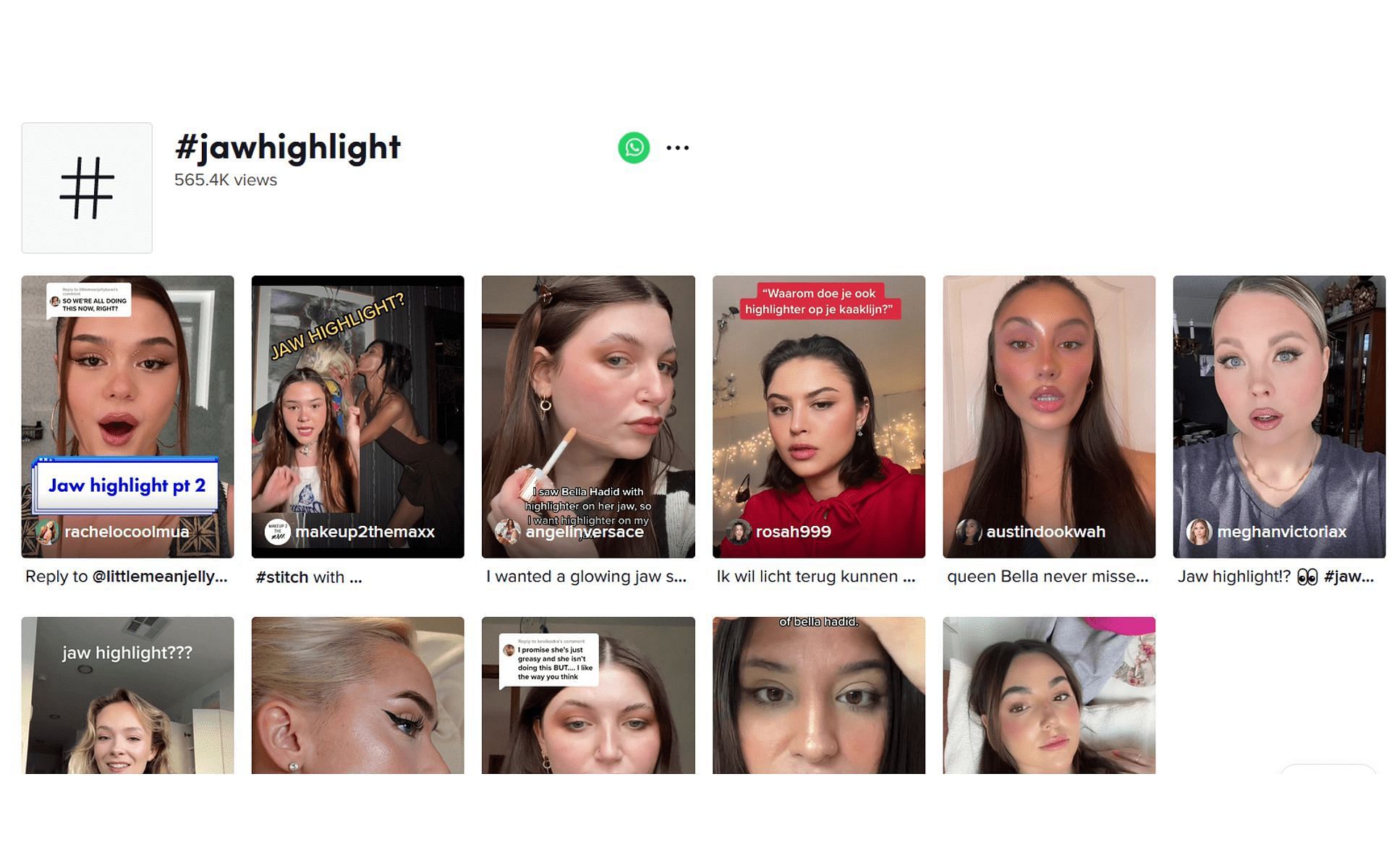 Beauty creators trying their hand at the trend (Image via TikTok)