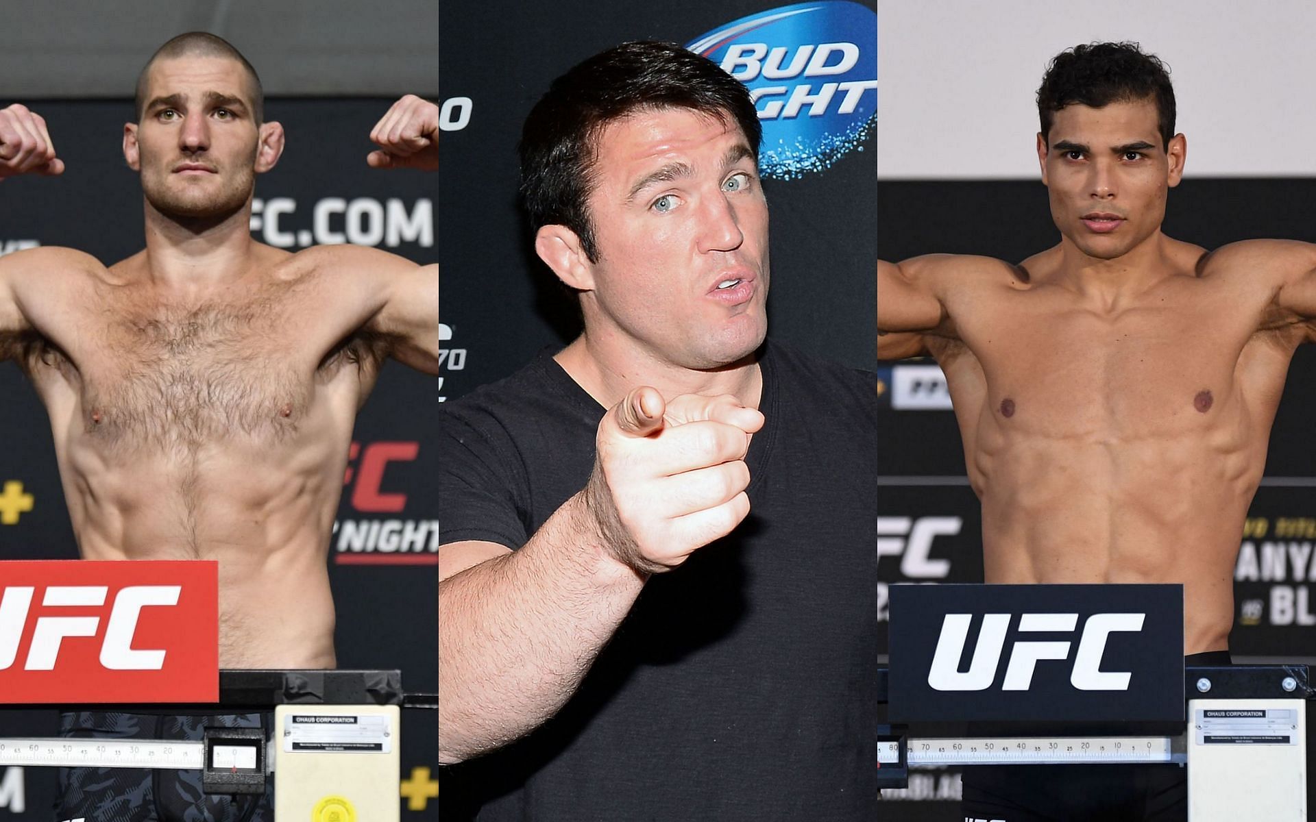 Sean Strickland [left], Chael Sonnen [center], Paulo Costa [right]