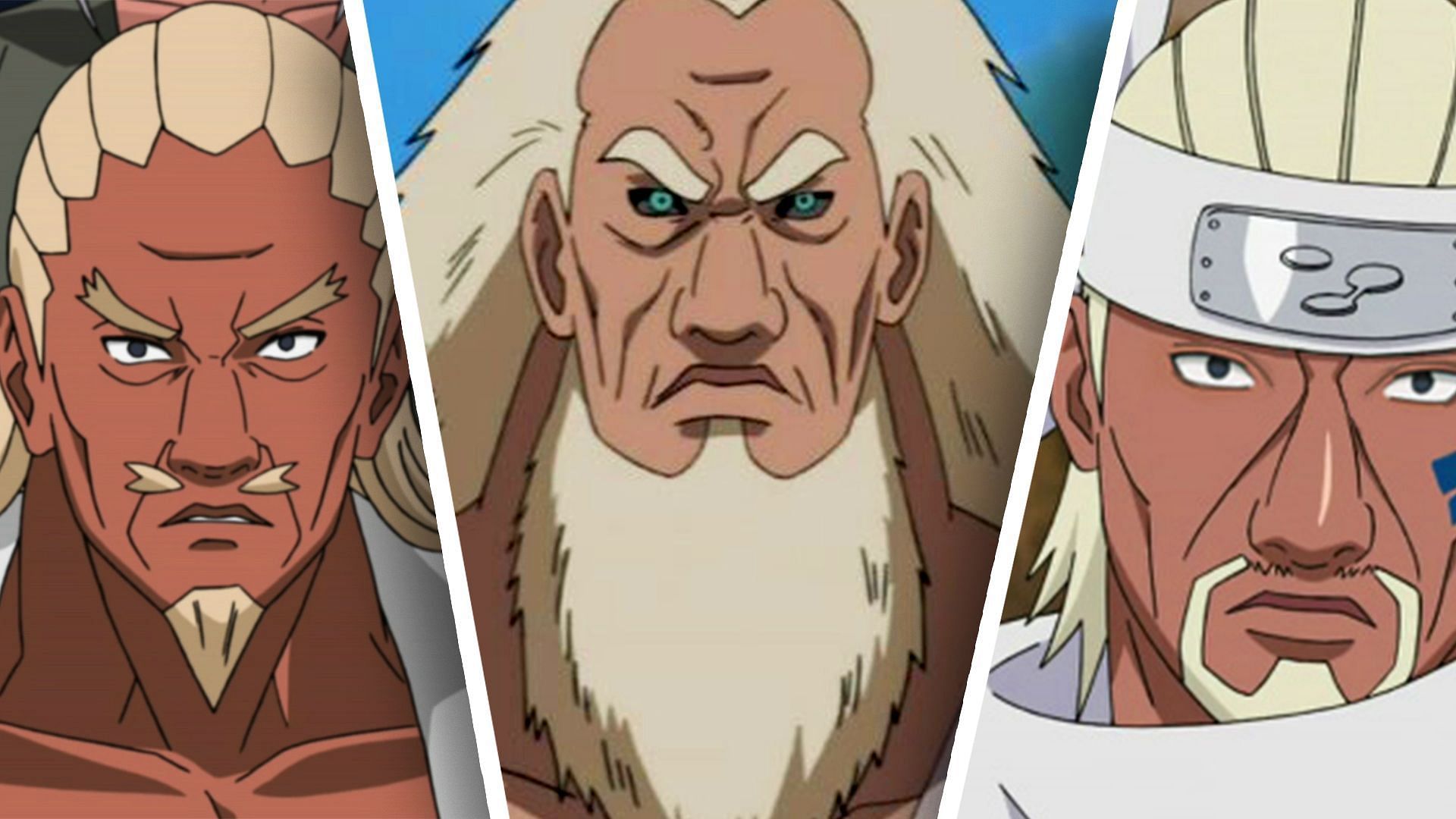 The Fourth Raikage (left), Third Raikage (mid), and Killer Bee (Image via Sportskeeda)