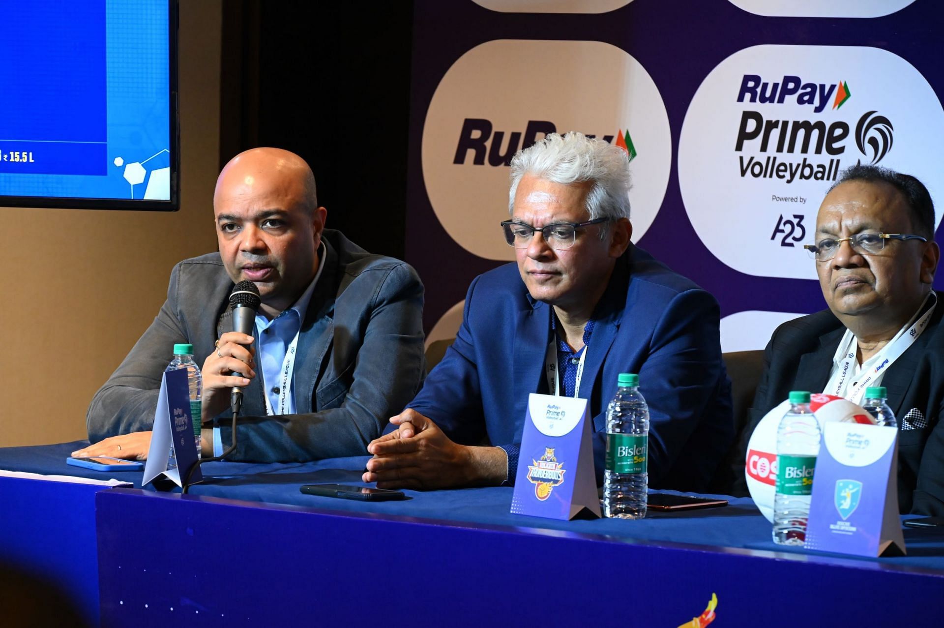 Tuhin Mishra (Left) Managing Director and Co-Founder of Baseline Ventures speaking at the PVL auction.