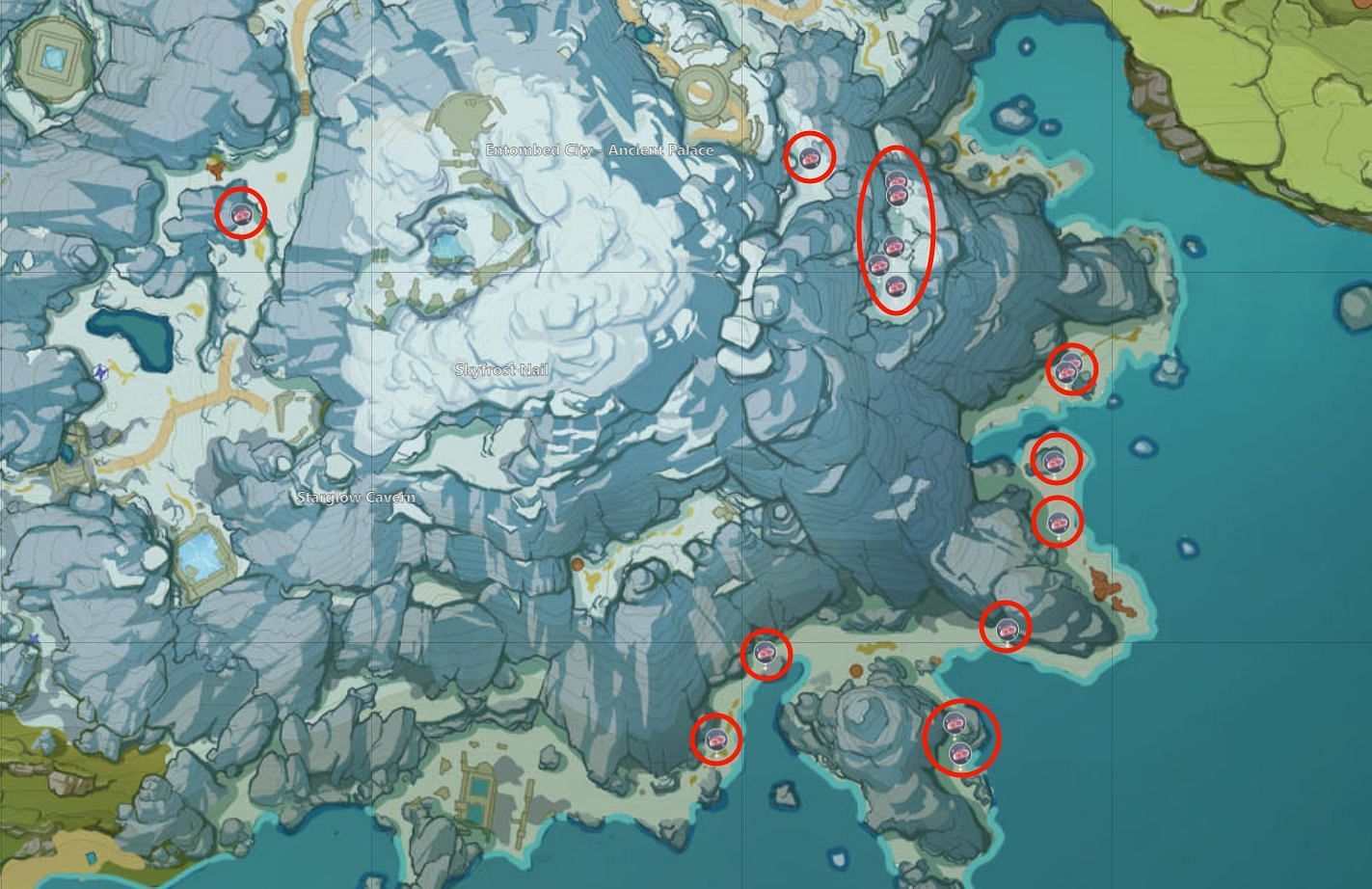 There are a few spots where players can find these Snowboars (Image via miHoYo)